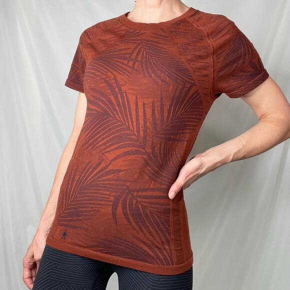 Smartwool Intraknit active short sleeve tee t-shirt merino wool blend brown XL - Picture 11 of 11